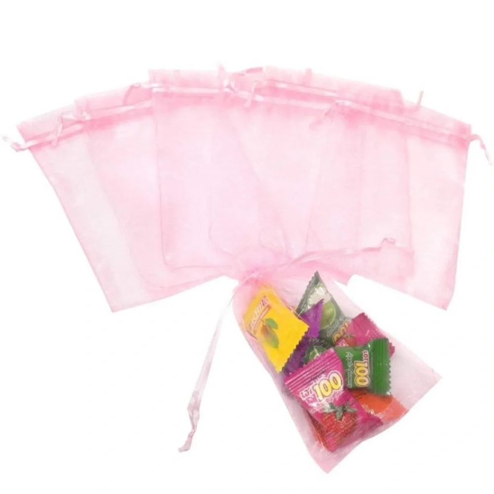 20 Pink Organza Gift Bags